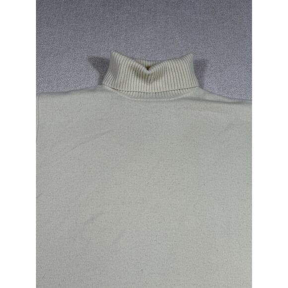Woolovers Men XL Cream Turtleneck Long Sleeve Pullover Wool Knit Winter Sweater - Picture 7 of 7